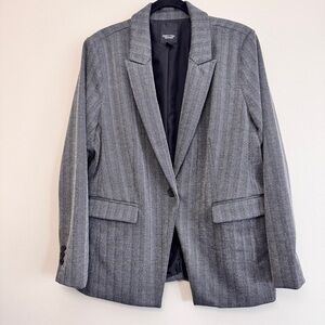 Simply Vera Vera Wang Gray Herringbone Blazer